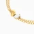 WB435 - Oval Disc & Pear Colored Stone Chain Bracelet in Yellow Gold Plating - 167101100062201-4.webp