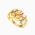 WR518 - Oval Discs & Colored Stones Wide Ring in Yellow Gold Plating - 167021100972151-3.webp