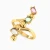 WR516 - Round Disc & Oval Colored Stones Ring in Yellow Gold Plating - 167021100952151-3.webp