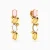 WE443 - Oval Discs & Colored Stones Drop Earrings in Yellow Gold Plating - 167031100342001-1.webp