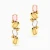 WE443 - Oval Discs & Colored Stones Drop Earrings in Yellow Gold Plating - 167031100342001-3.webp