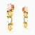 WE443 - Oval Discs & Colored Stones Drop Earrings in Yellow Gold Plating - 167031100342001-4.webp