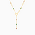 MLN683 - Circle Colored Stones Necklace In 18K Gold - 111050300582421-2.png