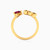 MLR365 - Flower Heart Diamonds & Red Stone Two Headed Ring in 18K Gold - 141100300932141 - 3.jpg