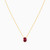 MLN64 - Oval Red Stone Necklace in 18K Gold - 111051100402423-3.jpg