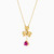 MLN901 - Flower Diamonds & Red Stone Necklace in 18K Gold - 141500301142451 - 2.jpg