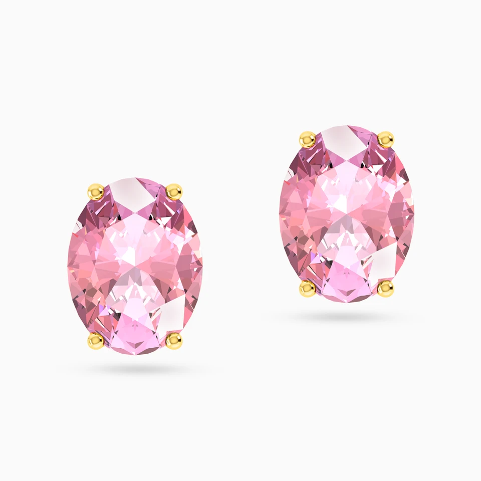 Oval Red Stone Stud Earrings in 18K Gold Oval Red Stone Stud Earrings in 18K Gold