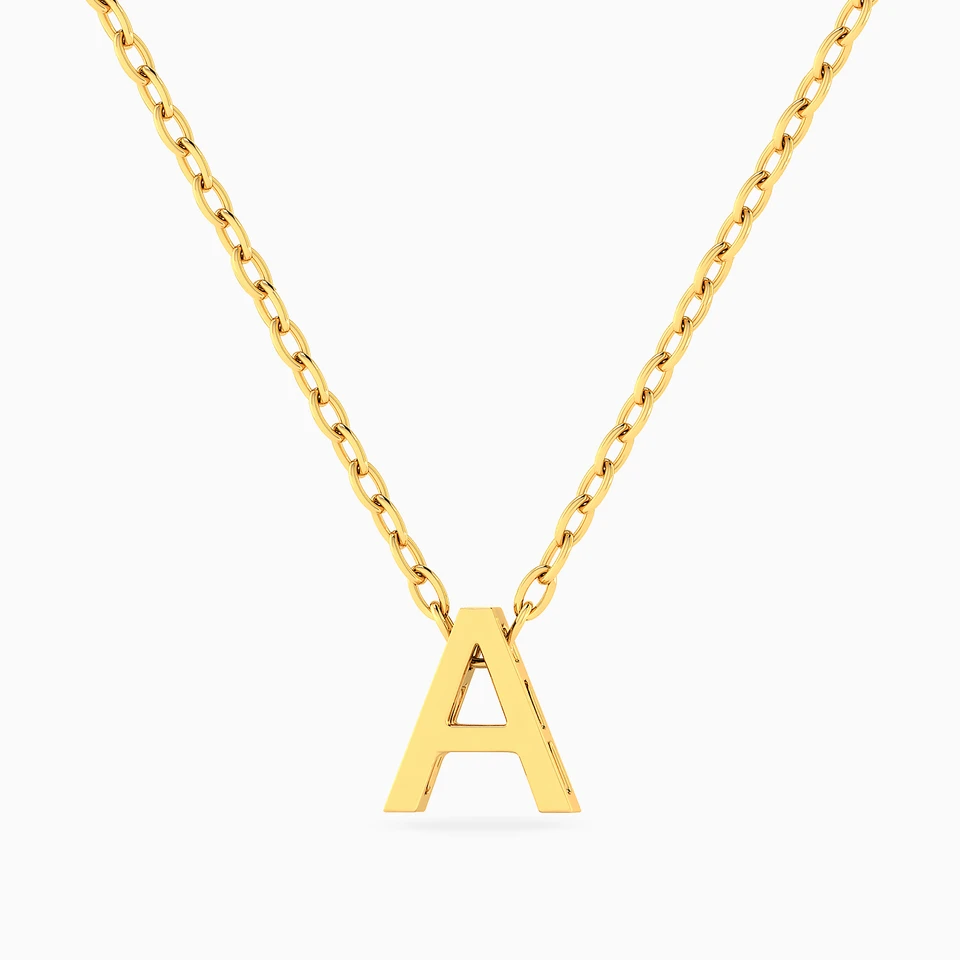 Letter A Necklace in 18K Gold Letter A Necklace in 18K Gold