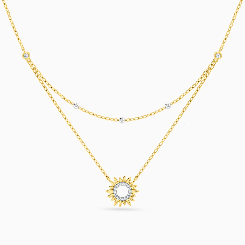 Sun Layered Necklace in 18K Gold Sun Layered Necklace in 18K Gold