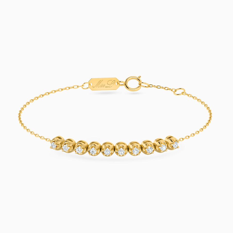 Circle Diamonds Chain Bracelet in 18K Gold Circle Diamonds Chain Bracelet in 18K Gold