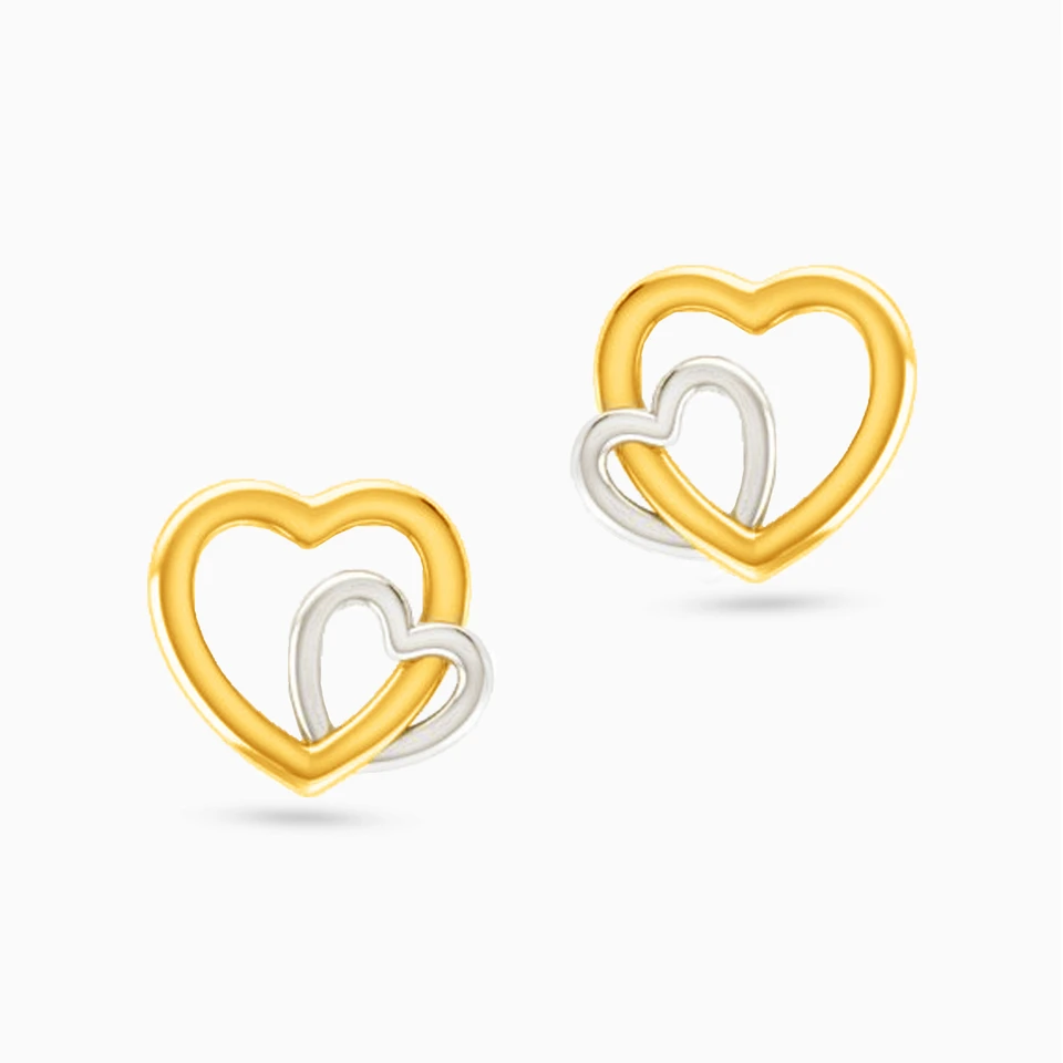 Heart Stud Earrings in 18K Gold Heart Stud Earrings in 18K Gold
