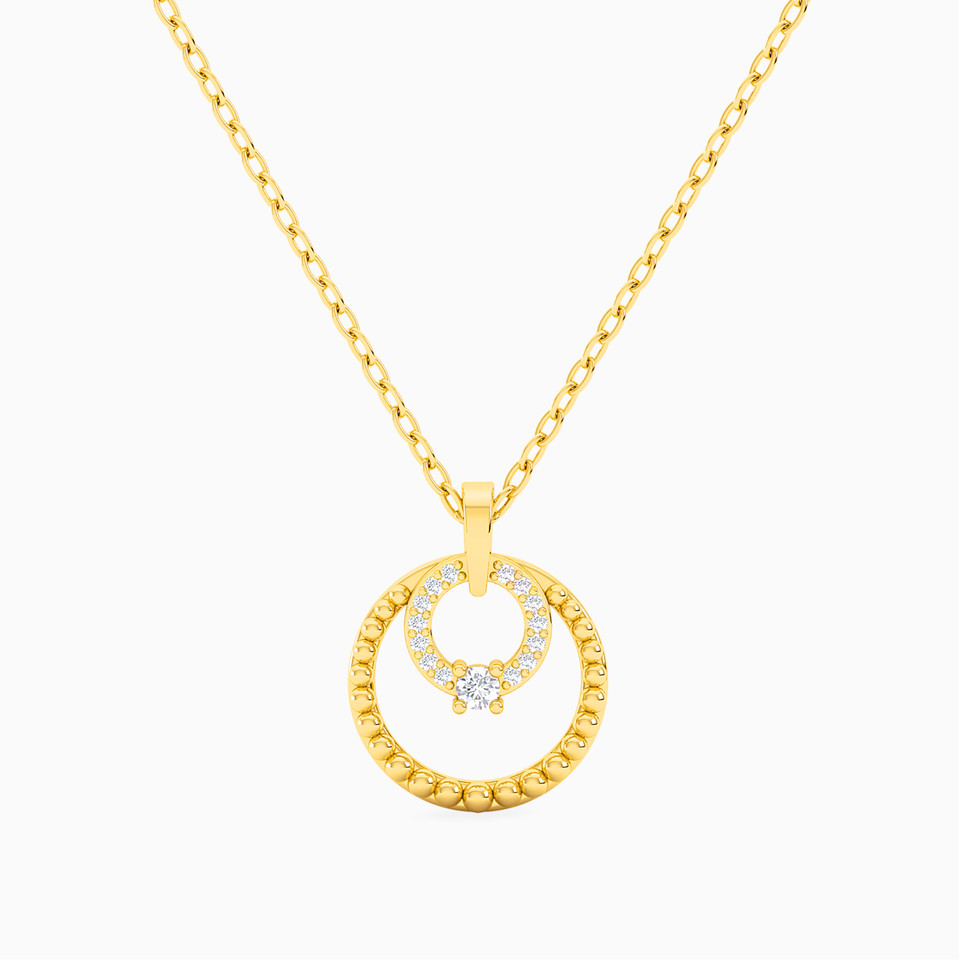 Circle Diamond Necklace in 18K Gold Circle Diamond Necklace in 18K Gold