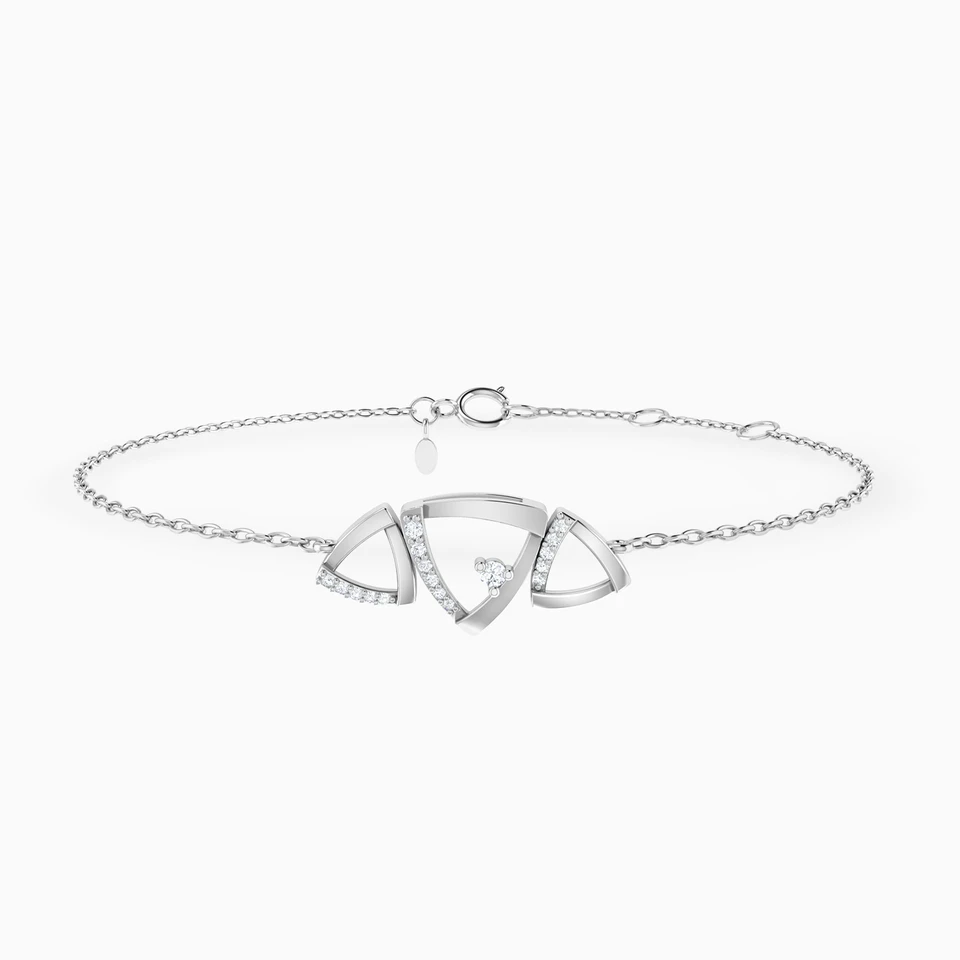 Triangle Diamond Chain Bracelet in 18K Gold Triangle Diamond Chain Bracelet in 18K Gold