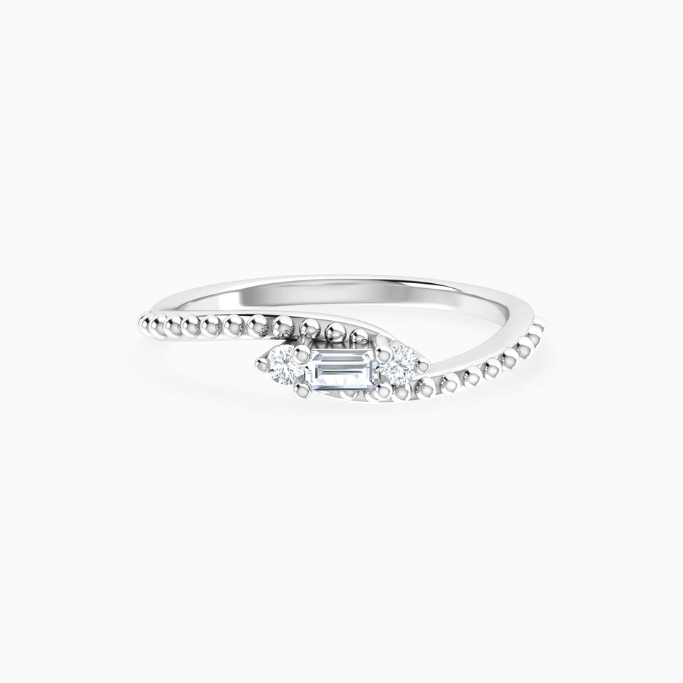 Baguette Diamond Ring in 18K Gold - 3 Baguette Diamond Ring in 18K Gold - 3