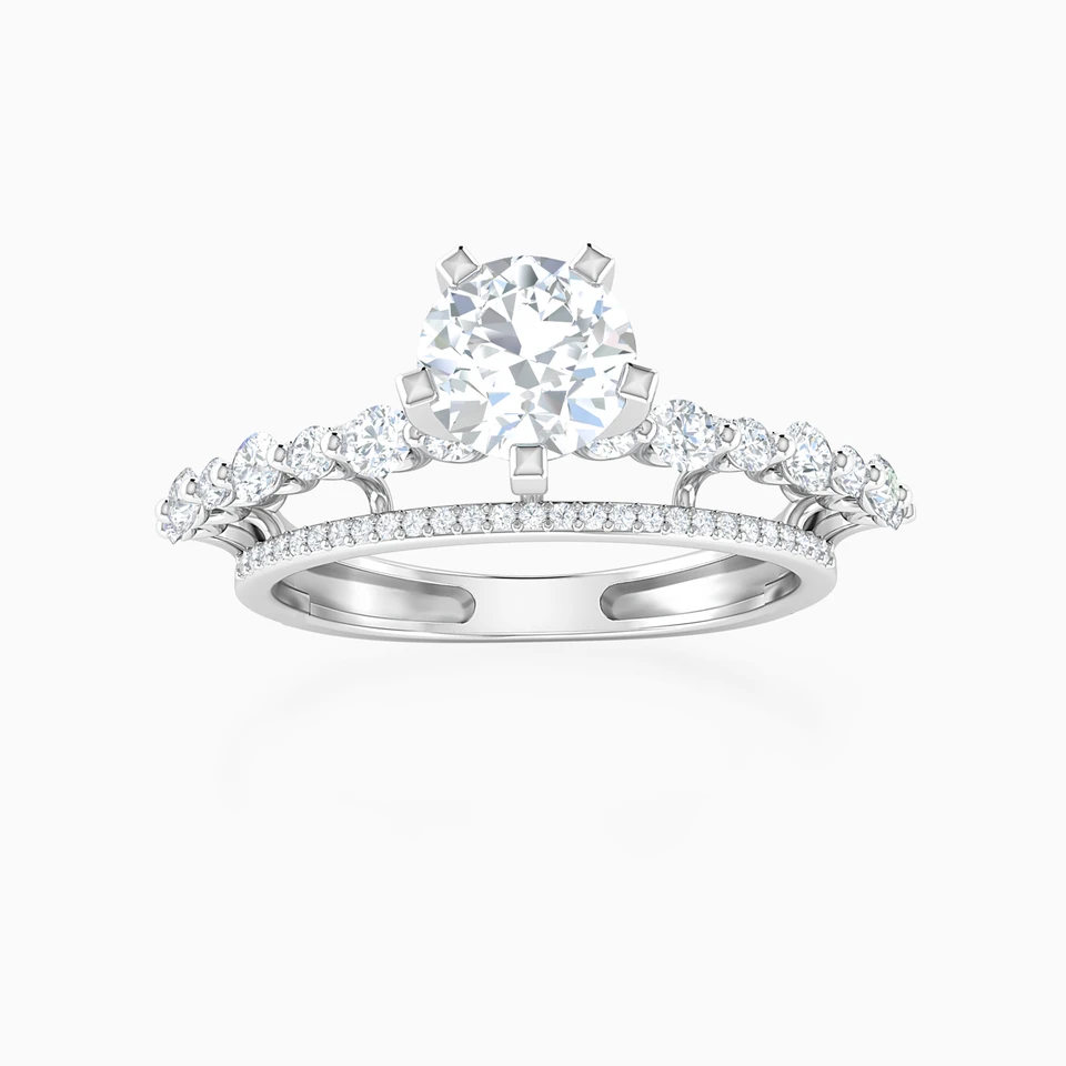 Circle Diamond Ring in 18K Gold - 3 Circle Diamond Ring in 18K Gold - 3
