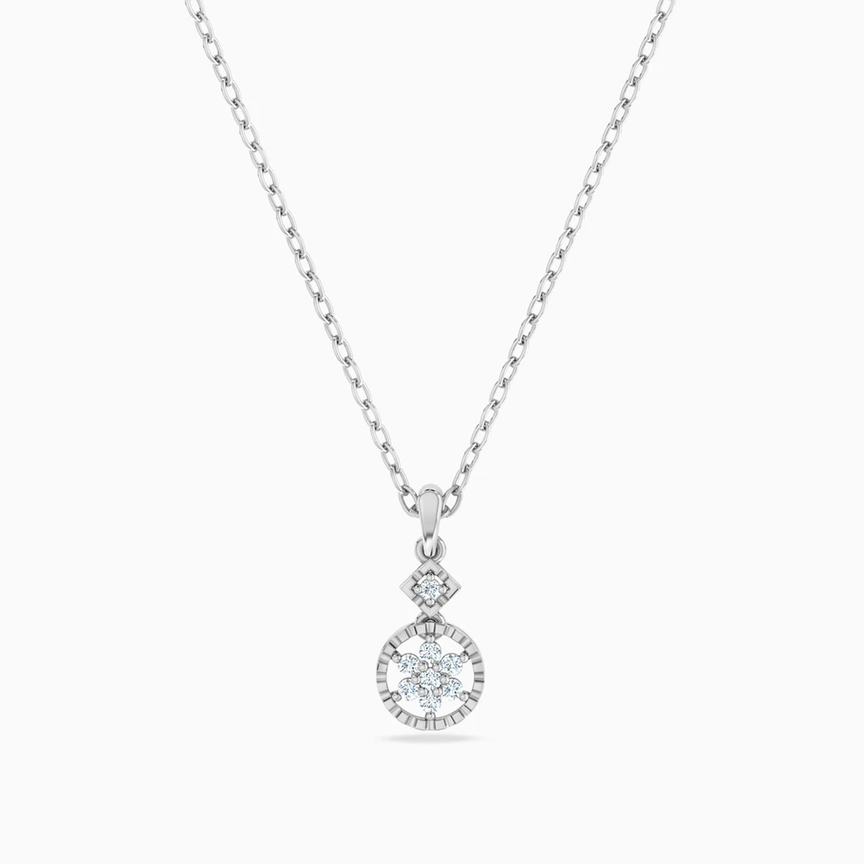 Circle Diamond Necklace in 18K Gold Circle Diamond Necklace in 18K Gold