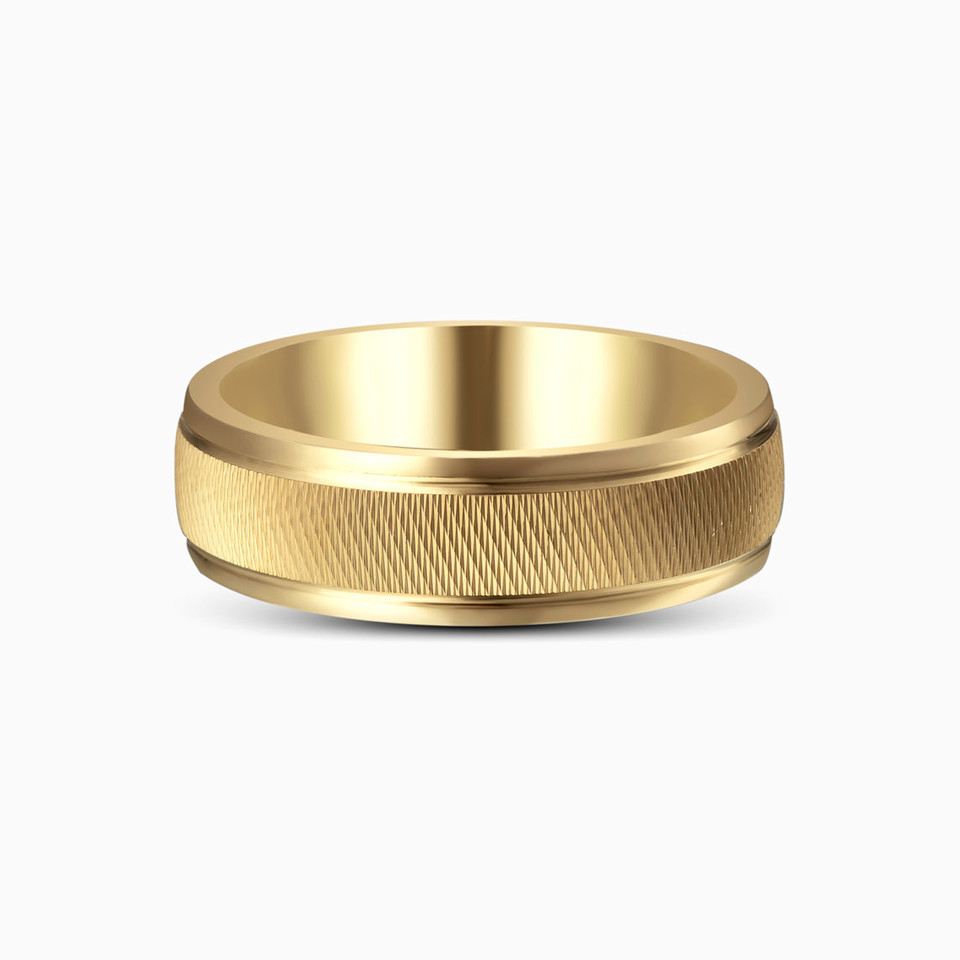Textured Wedding Band in 18K Gold Textured Wedding Band in 18K Gold