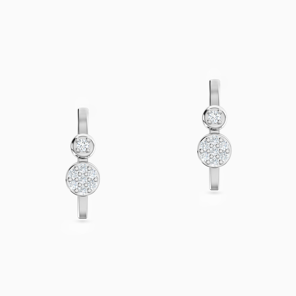 Circle Diamond Drop Earrings in 18K Gold Circle Diamond Drop Earrings in 18K Gold