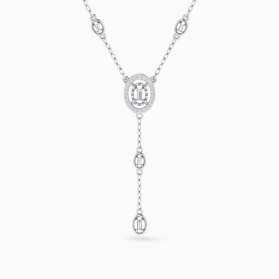 Oval Diamond Necklace in 18K Gold Oval Diamond Necklace in 18K Gold