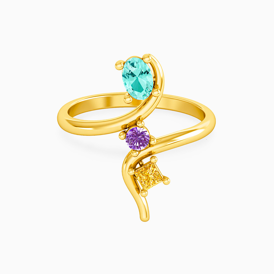 Pear Colored Stones Statement Ring in 18K Gold Pear Colored Stones Statement Ring in 18K Gold