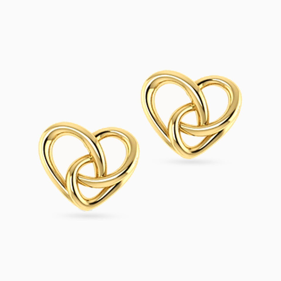 Heart Stud Earrings in 18K Gold Heart Stud Earrings in 18K Gold