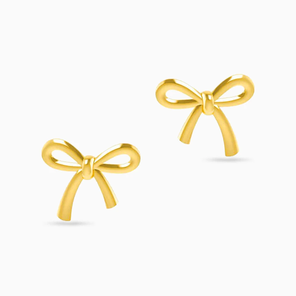 Bow Stud Earrings in 18K Gold Bow Stud Earrings in 18K Gold