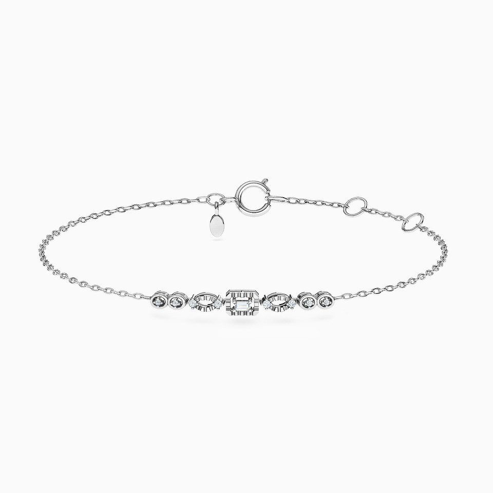 Rectangle Diamond Chain Bracelet in 18K Gold Rectangle Diamond Chain Bracelet in 18K Gold