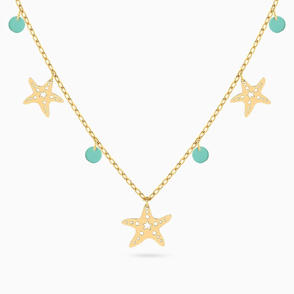Star Chain Necklace in 18K Gold Star Chain Necklace in 18K Gold