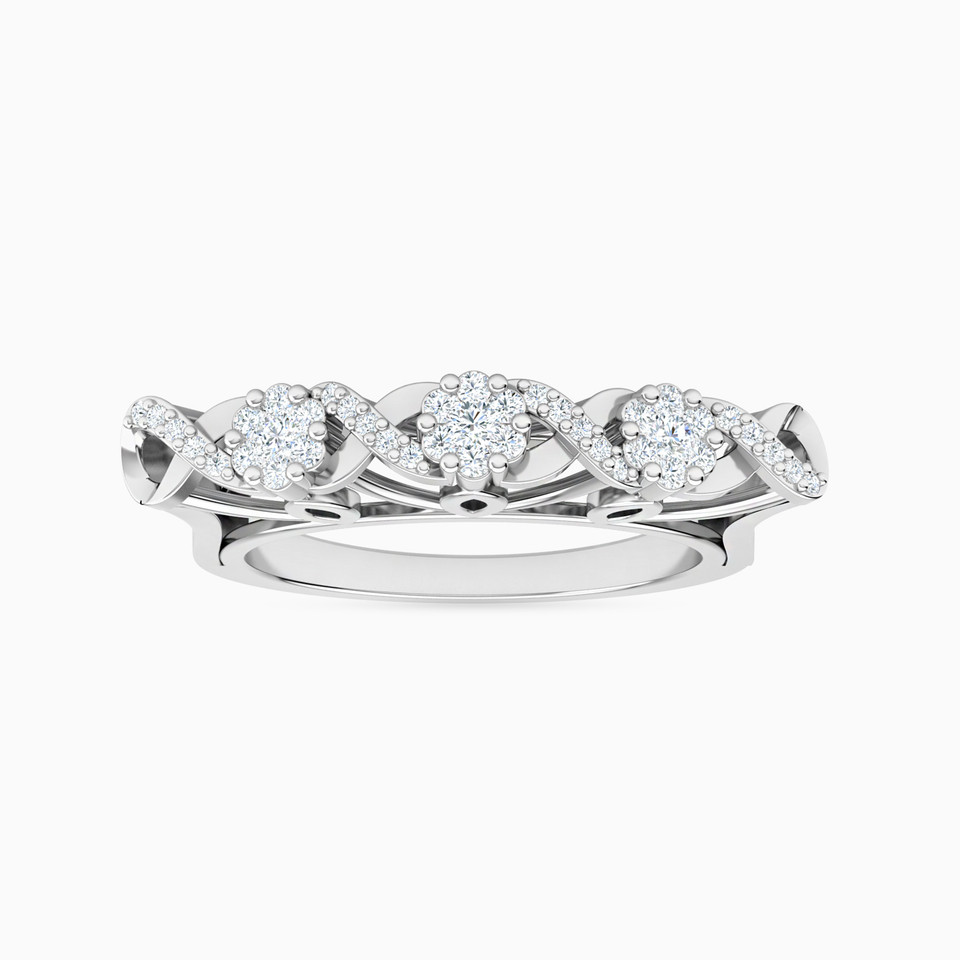 Circle Diamond Ring in 18K Gold - 3 Circle Diamond Ring in 18K Gold - 3
