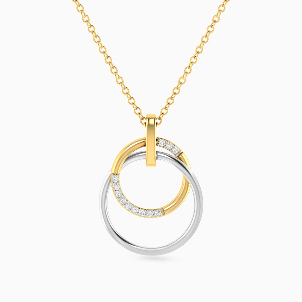 Circle Diamonds Necklace in 18K Gold Circle Diamonds Necklace in 18K Gold
