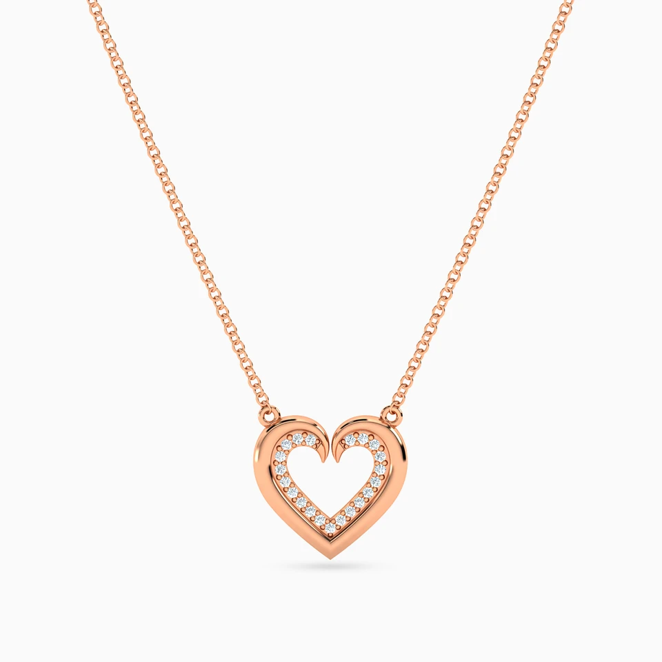 Heart Diamond Necklace in 18K Gold Heart Diamond Necklace in 18K Gold