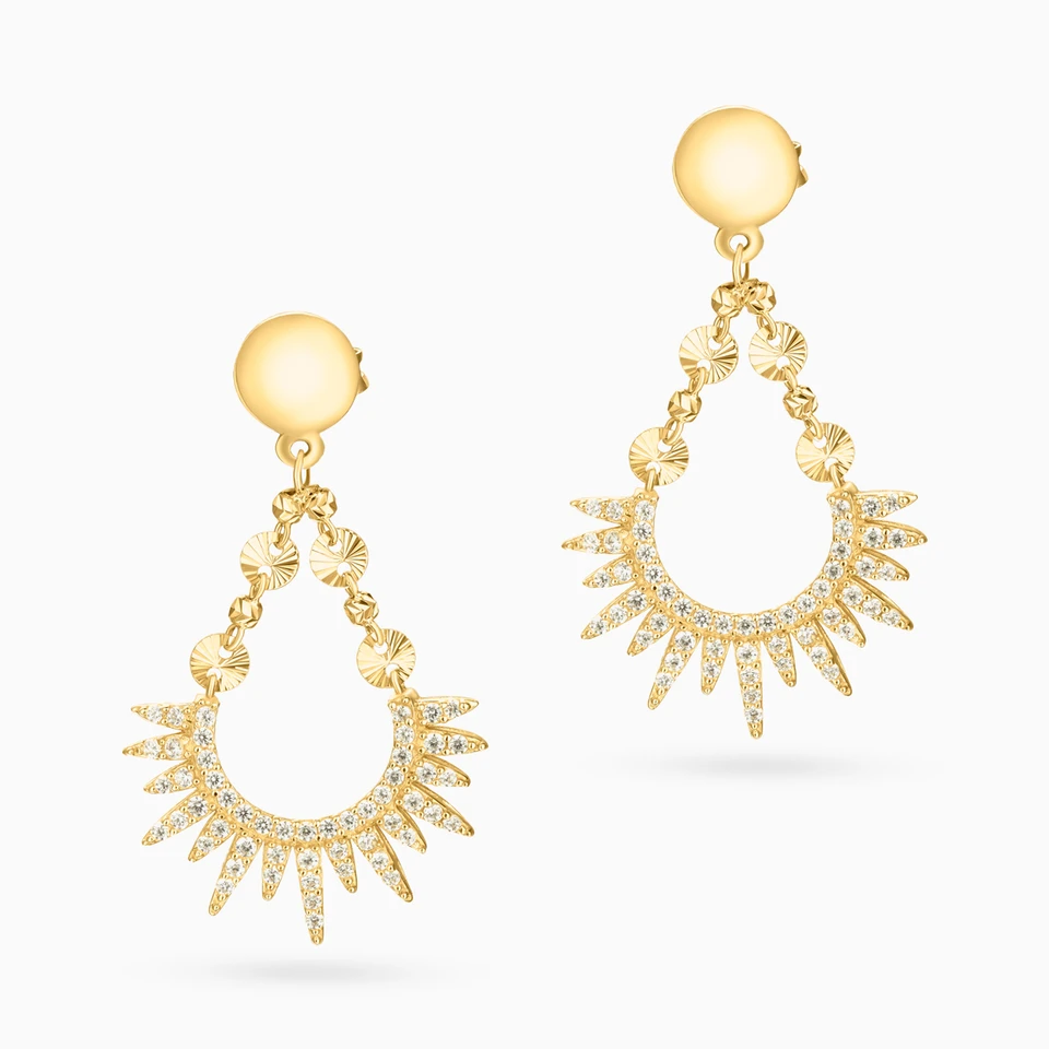 Pear Cubic Zirconia Drop Earrings in 18K Gold Pear Cubic Zirconia Drop Earrings in 18K Gold