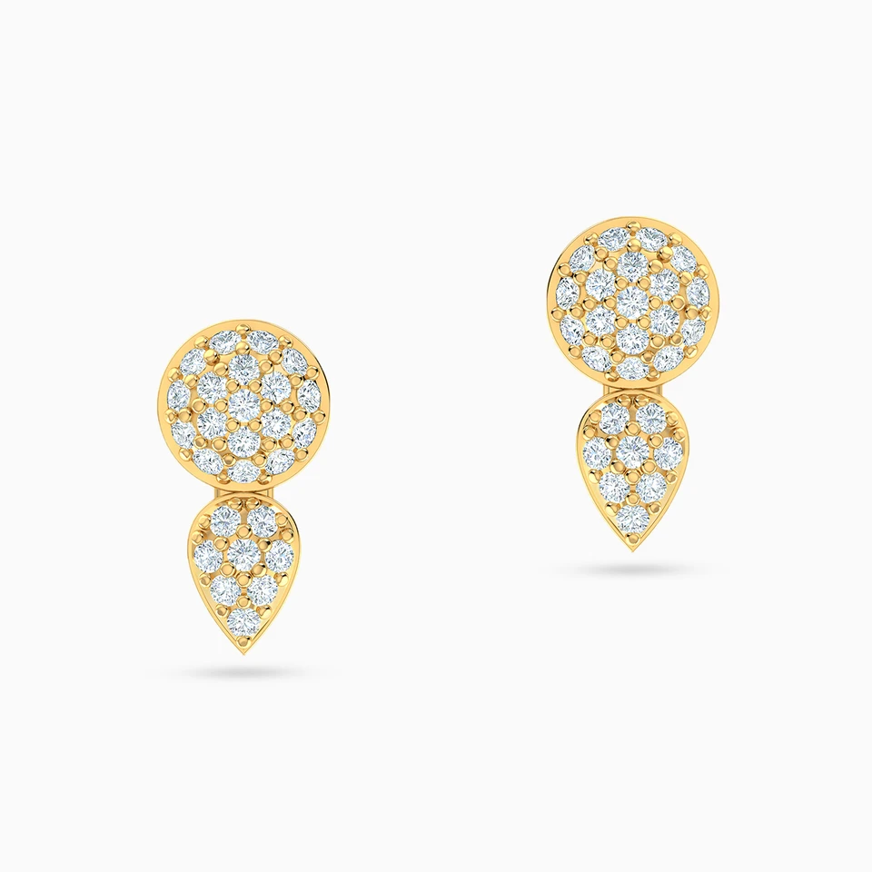 Pear Cubic Zirconia Stud Earrings in 18K Gold Pear Cubic Zirconia Stud Earrings in 18K Gold