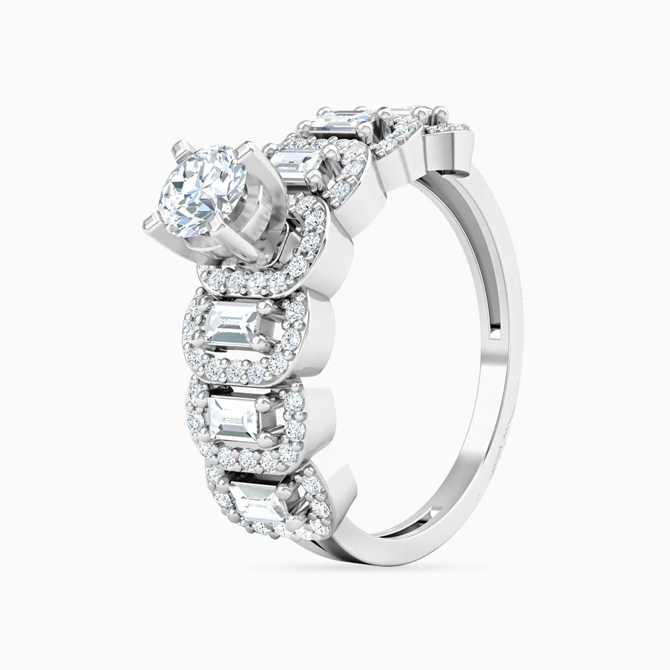 Oval Cubic Zirconia Twin Rings in 18K Gold Oval Cubic Zirconia Twin Rings in 18K Gold