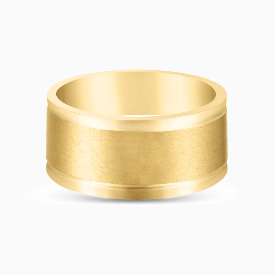 Brushed Wedding Band in 18K Gold (Size 16) Brushed Wedding Band in 18K Gold (Size 16)