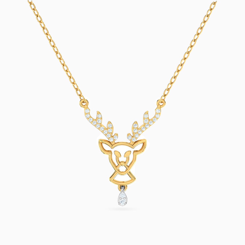 Deer Diamond Necklace in 18K Gold Deer Diamond Necklace in 18K Gold