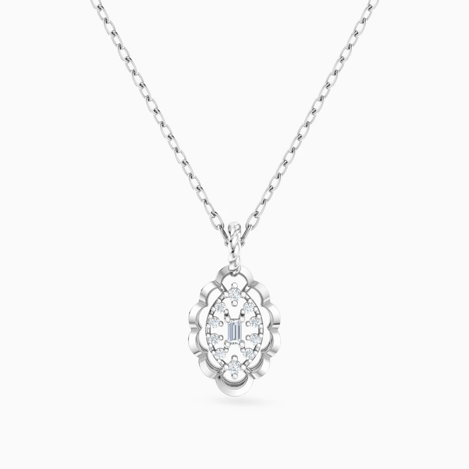 Marquise Shaped Diamond Pendant Necklace in 18K Gold Marquise Shaped Diamond Pendant Necklace in 18K Gold