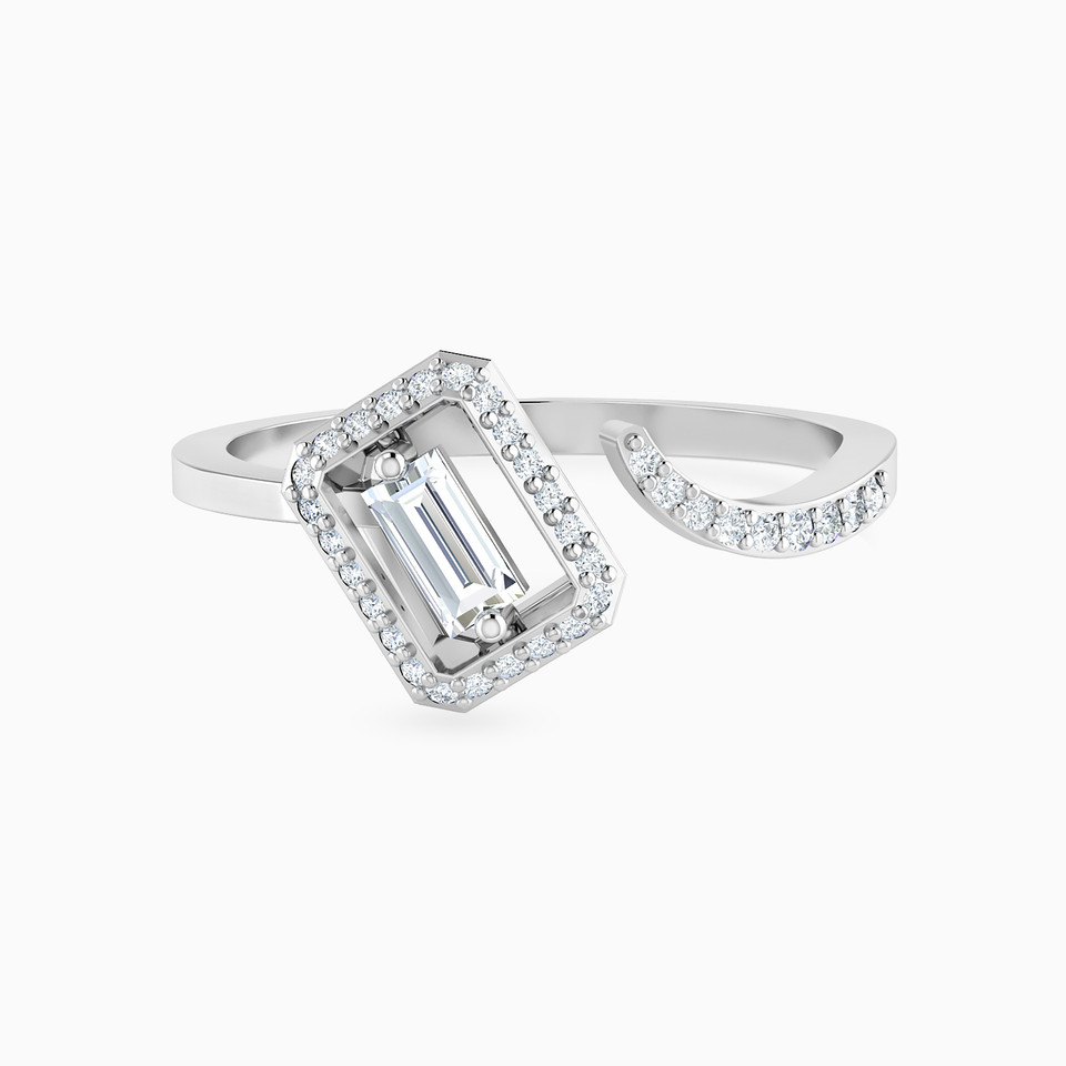 Hexagon Diamond Two Headed Ring in 18K Gold Hexagon Diamond Two Headed Ring in 18K Gold