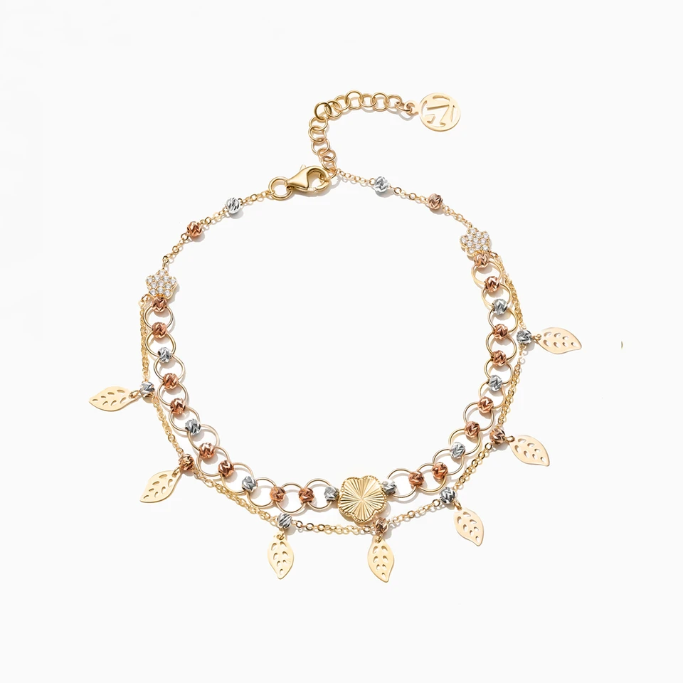 Circle Cubic Zirconia Chain Anklet in 18K Gold Circle Cubic Zirconia Chain Anklet in 18K Gold