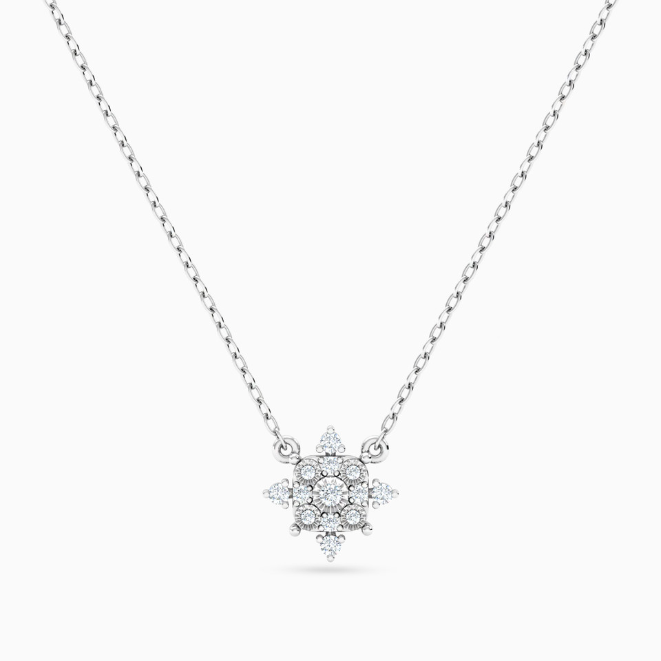 Snowflake Diamond Necklace in 18K Gold Snowflake Diamond Necklace in 18K Gold