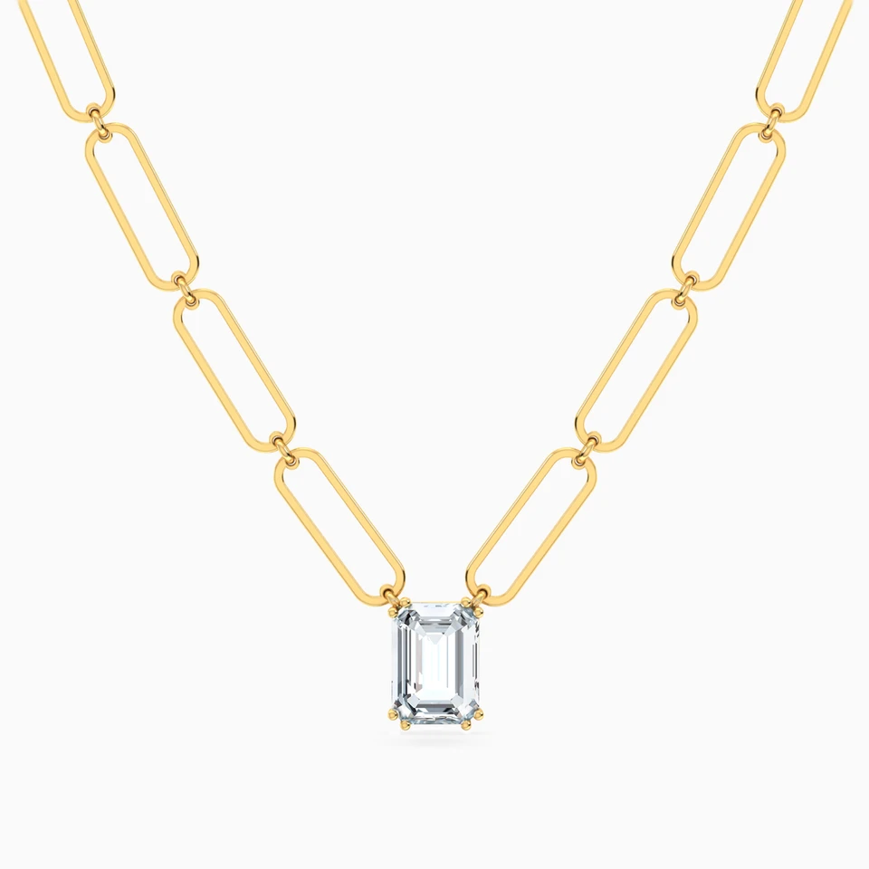 Baguette Cubic Zirconia Necklace in 14K Gold Baguette Cubic Zirconia Necklace in 14K Gold