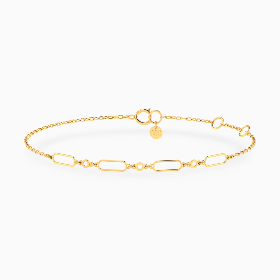 Rectangle Chain Bracelet in 14K Gold Rectangle Chain Bracelet in 14K Gold