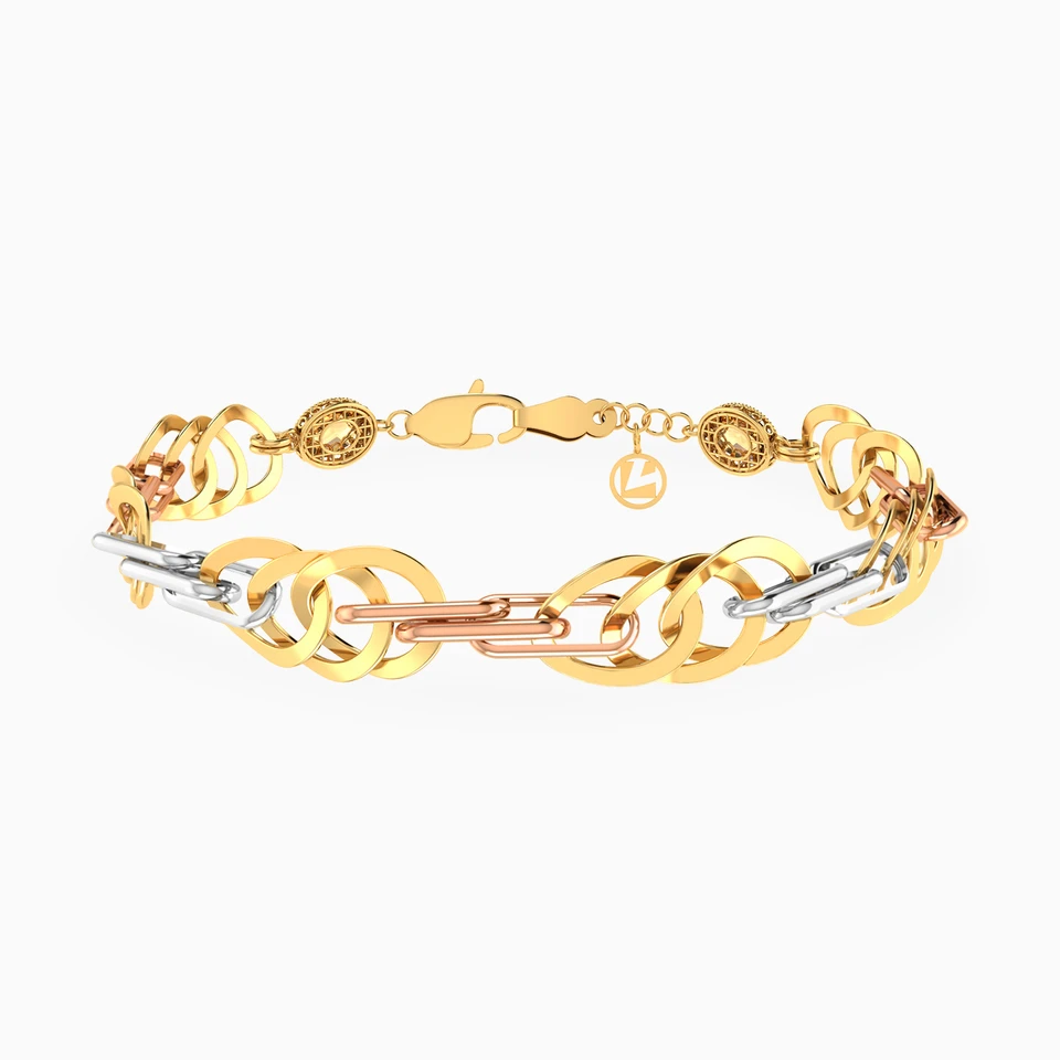 Multi-shaped Chain Bracelet in 18K Gold Multi-shaped Chain Bracelet in 18K Gold