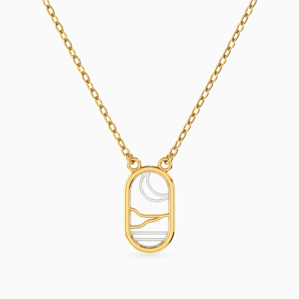 Half Moon Necklace in 14K Gold Half Moon Necklace in 14K Gold