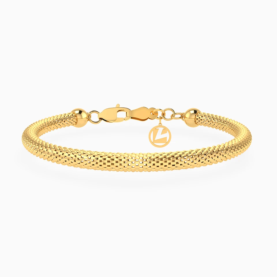 Textured Chain Bracelet In 18K Gold Textured Chain Bracelet In 18K Gold