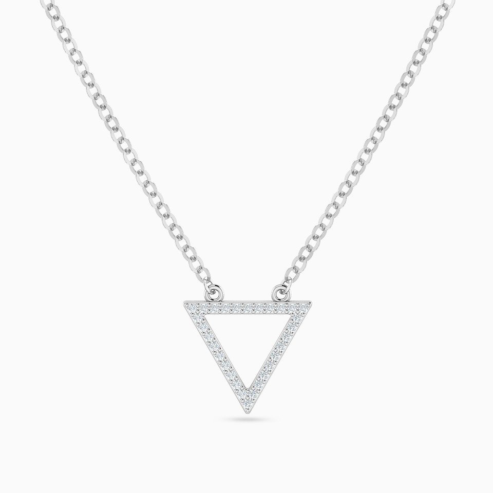 Triangle Diamonds Necklace in 14K Gold Triangle Diamonds Necklace in 14K Gold