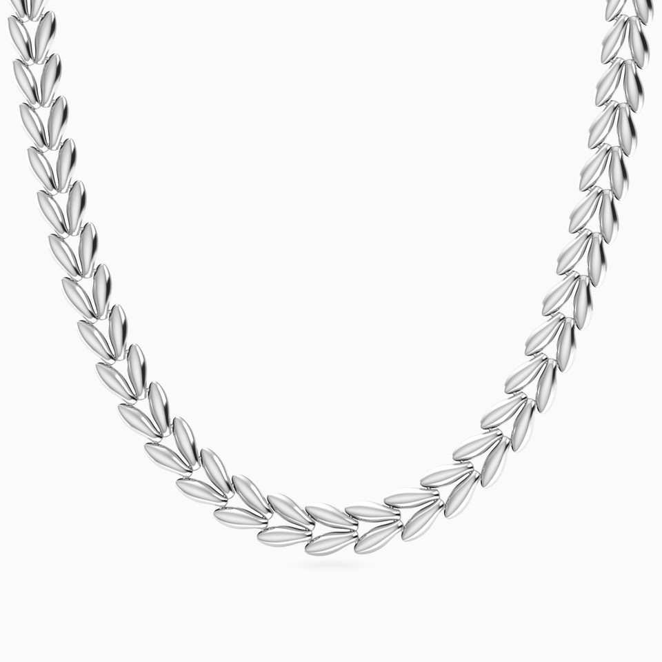 Woven Necklace In Silver Woven Necklace In Silver