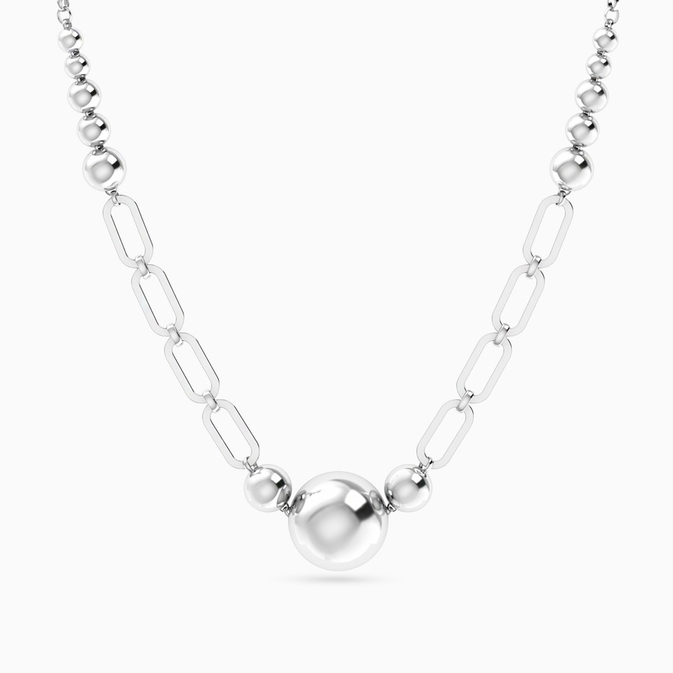 Ball Necklace In Silver Ball Necklace In Silver