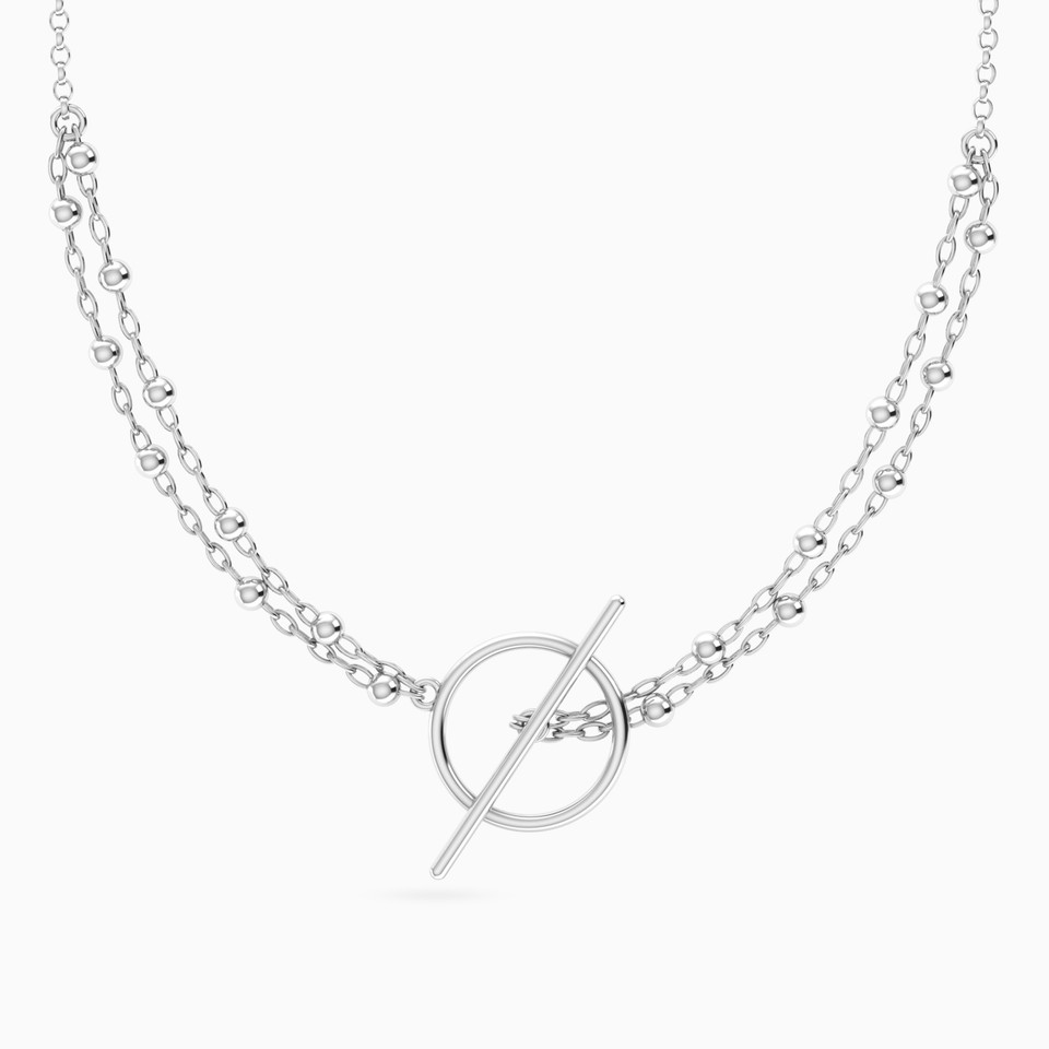 Circle Necklace In Silver Circle Necklace In Silver