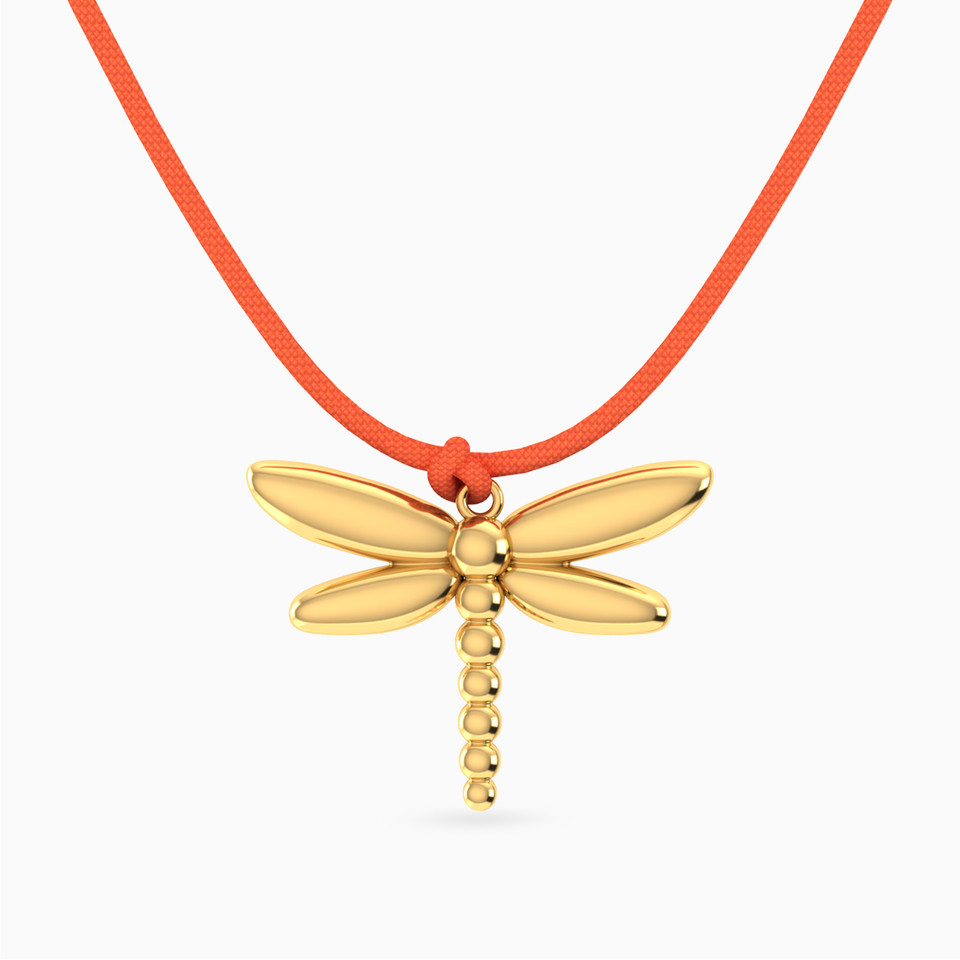 Dragonfly Cord Necklace in 14K Gold Dragonfly Cord Necklace in 14K Gold
